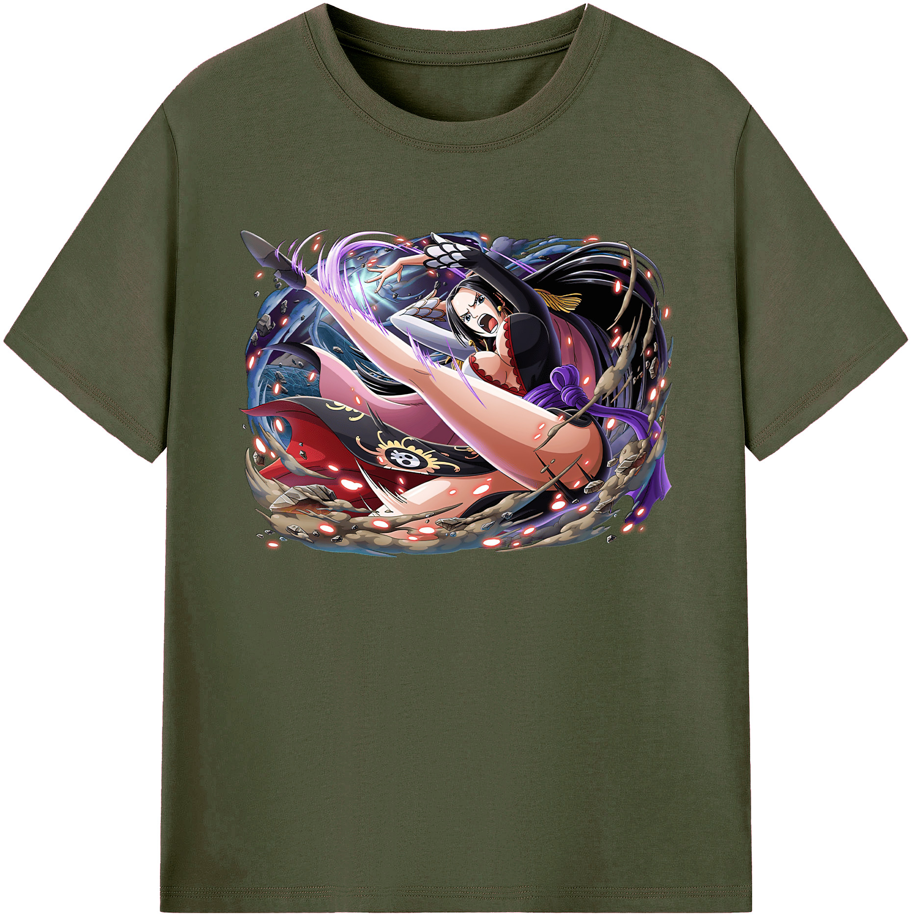 ワンピース ボア・ハンコック ONE PIECE Boa·Hancock 綿100％ メンズ半袖Tシャツ｜肌触りやわらか＆通気性
